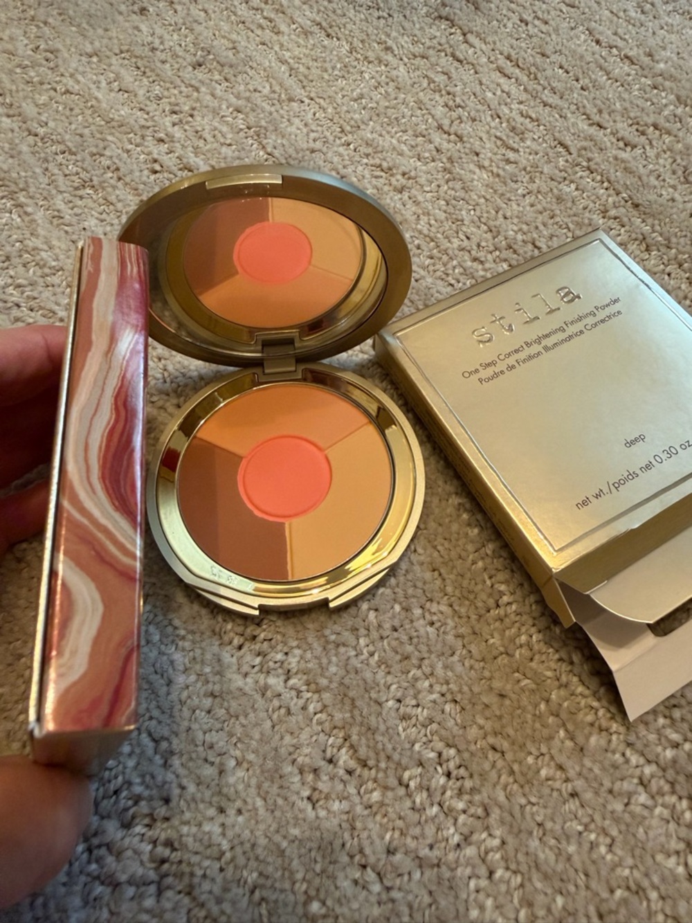 2 NIB Stila One Step Correct Brightening Powder - deep